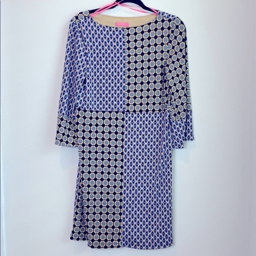 Isaac Mizrahi Geometric Patterned Dress
